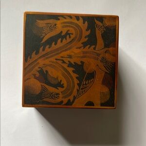 Vintage Dragon Design Wooden Box